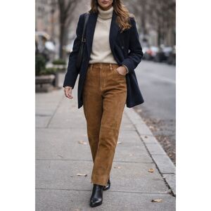 Ralph Lauren Womens Leather Pants Brown Size 8 Vintage 1990s Equestrian Riding